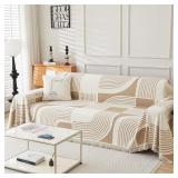 WEYOND Chenille Boho Couch Cover, Pet Friendly Sof