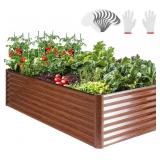 soges Raised Garden Bed,8 x 4 x 2 Ft Elevated Galv