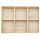 Wooden Sorting Tray Grid Display, Wood Storage Div