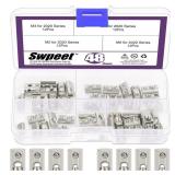 Swpeet 48Pcs 2020 Series Carbon Steel Nickel Plate