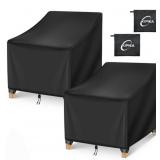 Kipiea 500D Patio Chair Covers Waterproof 2pack