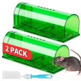 LULUCATCH Humane Mouse Traps 2 Pack, Live Mouse Tr