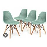 4 Piece Modern Plastic Chairs