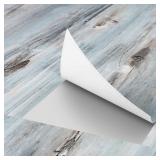 FunStick 6'x36' Reclaimed Wood Peel and Stick Floo
