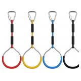 PELLOR 4-Pack Colorful Ninja Rings -Gymnastic Ring