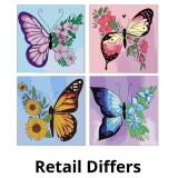 GHHKUD 4 Pack Framed Paint by Numbers Butterfly fo