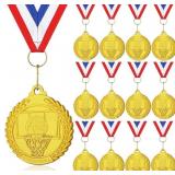 Basketball Medals for Awards - 12 Pack Gold Metal
