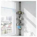 Tension Shower Caddy, Rustproof Corner Shower Cadd