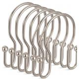 24 pcs Double Shower Curtain Hooks Rings, for Curt