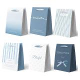 NICROLANDEE Paper Gift Bags With Ribbon Handles Se