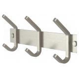 Small Coat Rack Wall Mount   Brushed Nickel 9 Inch