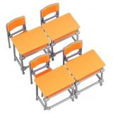Toyvian 4 Sets Miniature School Desk Chair: Dollho