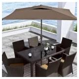 CorLiving Square Patio Umbrella (Sandy Brown)