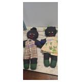 vintage folk art African American stuffed dolls
