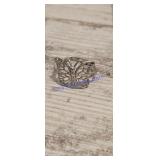 Sterling silver butterfly ring