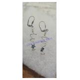 Twisted sterling silver earrings