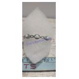 sterling silver bracelet featuring white opal