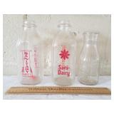 Vintage Milk Bottles 1 Lot
