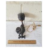 Cast Iron Rooster Electric Wall Light