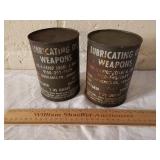 Vintage Military Quart Oil Cans