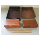 Wooden Trays & Wooden Boxes 1 Lot