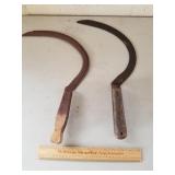 2 Hand Scythes