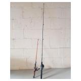 2 Fishing Poles w/ Reels 1 Lot 1 Broken Pole