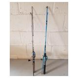 2 Fishing Poles w/ Reels 1 Lot