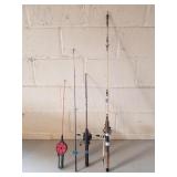 3 Fishing Poles w/ Reels 1 Lot