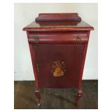 Vintage Wooden Record Cabinet 14 x 20 x 39 & 3/4"