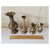 Brass Hookah & Vases 1 Lot