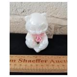 Fenton Glass Bear - Flower Chipped
