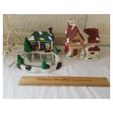 2 Christmas Village Houses