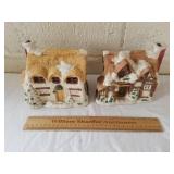 2 Christmas Village Houses