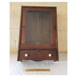 Wooden Pistol Cabinet w/ Keys 8 x 22 x 34 & 1/2"