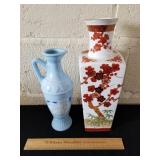 2 Vases Up to 14 & 1/2" H 1 Lot