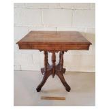 Vintage Wooden Parlor Table 19 & 1/2 x 28 x 30"