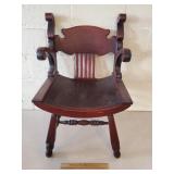 Vintage Wooden Music Chair 35 & 1/2" H