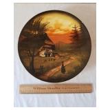 Vintage German Ceramic Wall Plaque Small Chip