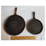 2 Cast Iron Griddles