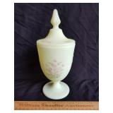 Fenton Glass Burmese Compote 9 & 1/4" H