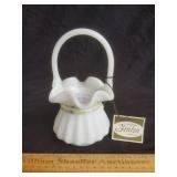 Fenton Glass Basket 7" H