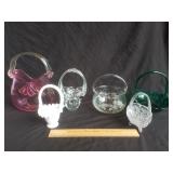 Glass Baskets 6ct 1 Lot