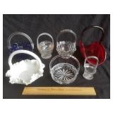 Glass Baskets 7ct 1 Lot