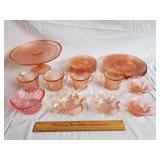 Pink Glass 1 Lot Some Chips