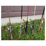 Vintage Fishing Poles & Reels 1 Lot