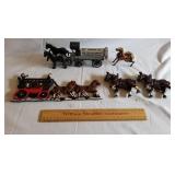 Cast Iron & Metal Horses & Texaco Bank