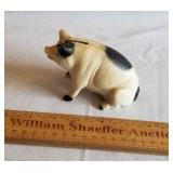 Cast Iron Pig Bank 3" H