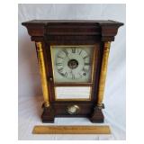 Seth Thomas Brass Spring Clock 10 & 3/4" W x 16" H