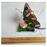Stained Glass Butterfly Light 6" H